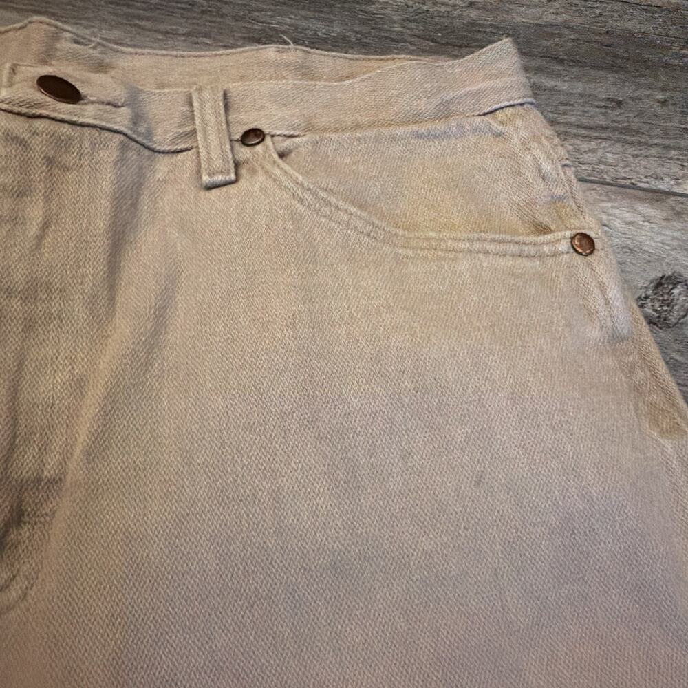 Wrangler A002- 3030 Brown Wash Cowboy Men's Denim Jeans SZ 34x32 936TAN - Picture 6 of 10